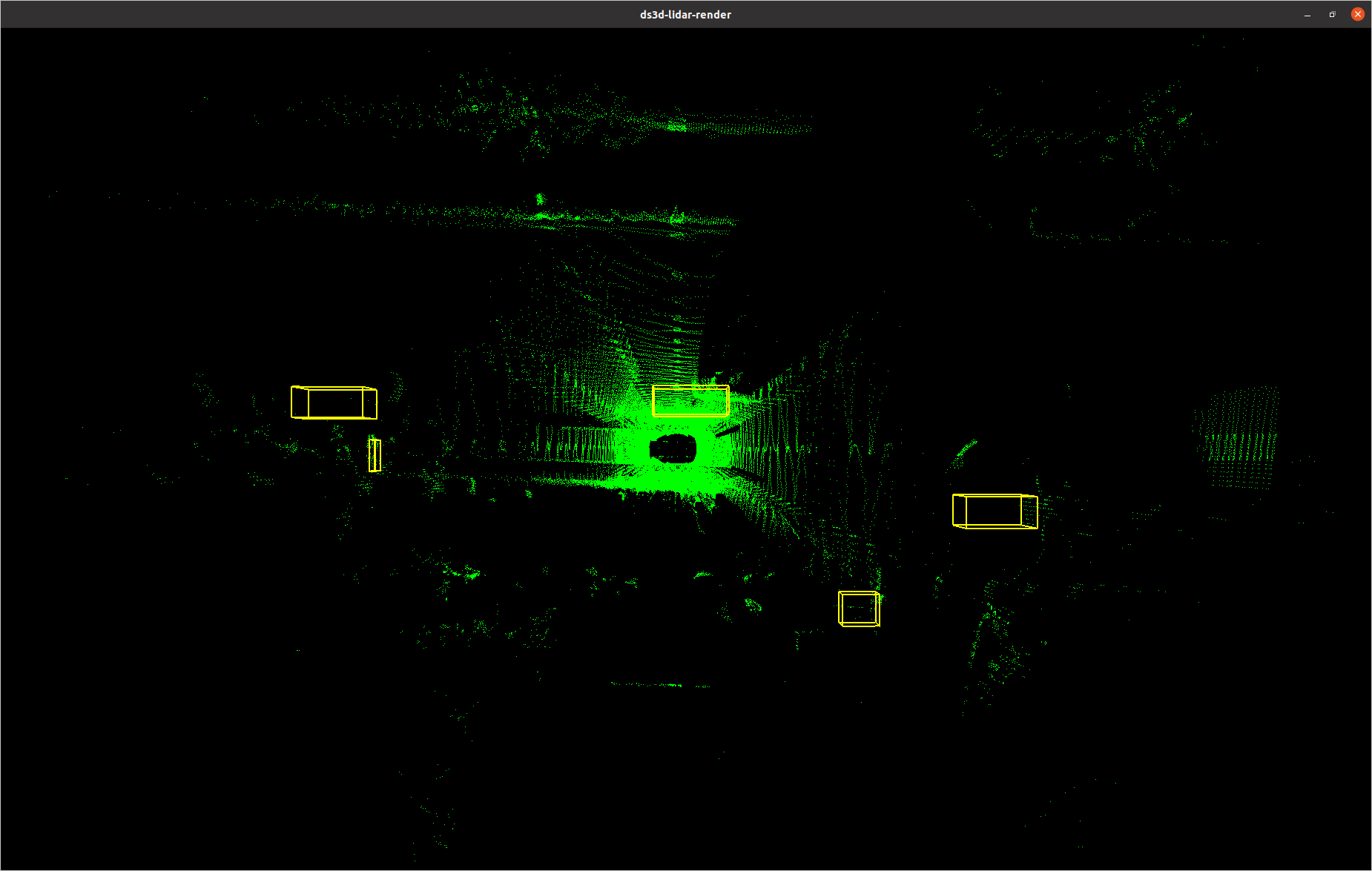 DeepStream Lidar inference for 3D point cloud processing and rendering snapshot