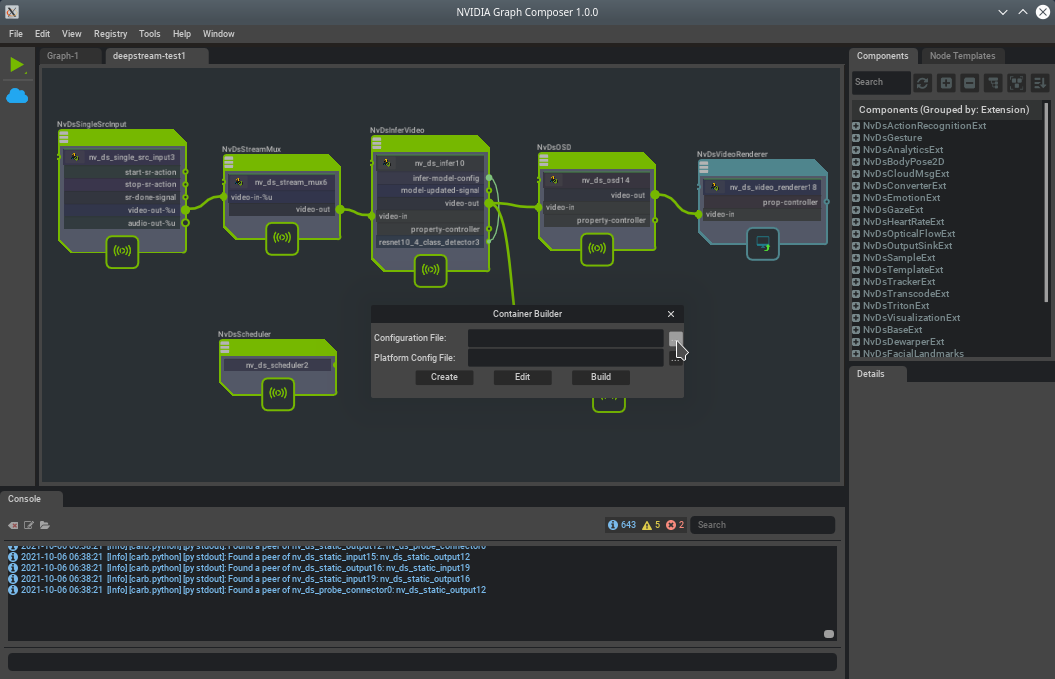 Graph Composer Container Builder Launch