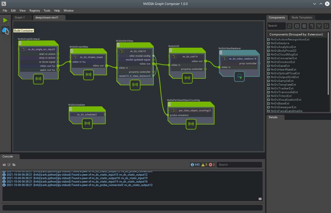 Graph Composer Container Builder Toolbar Button