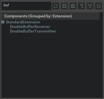 Filtering with the search bar.