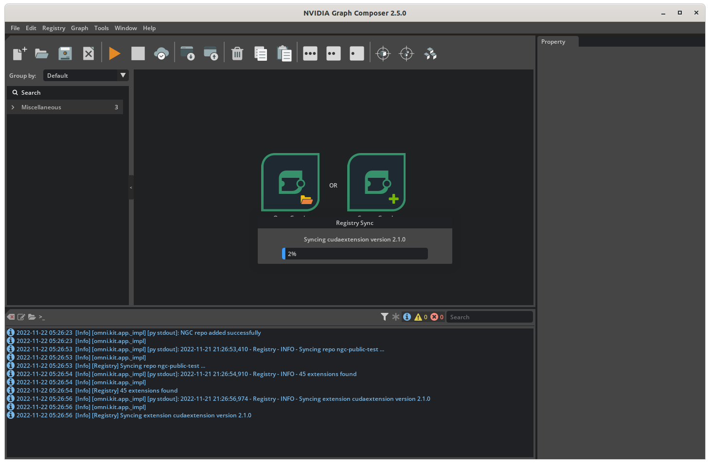 Graph Composer Sync Progress