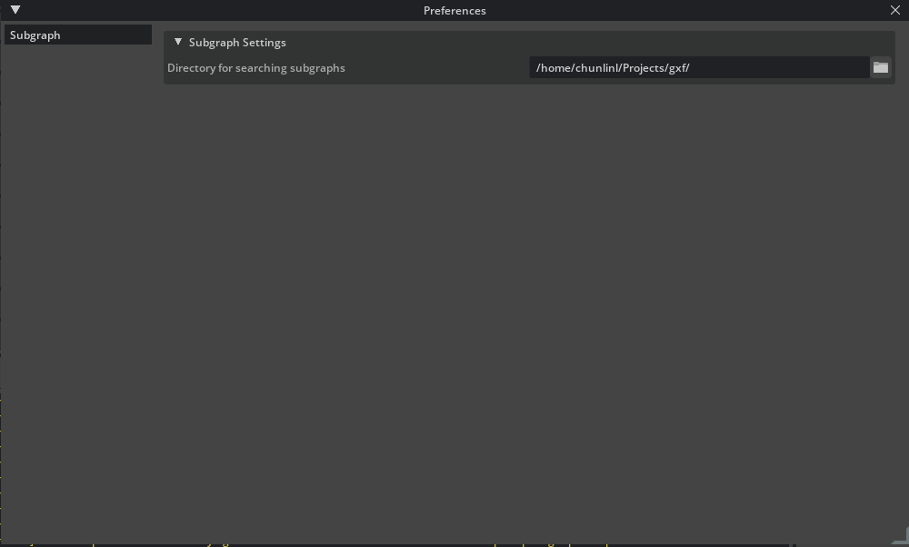 search path of a subgraph