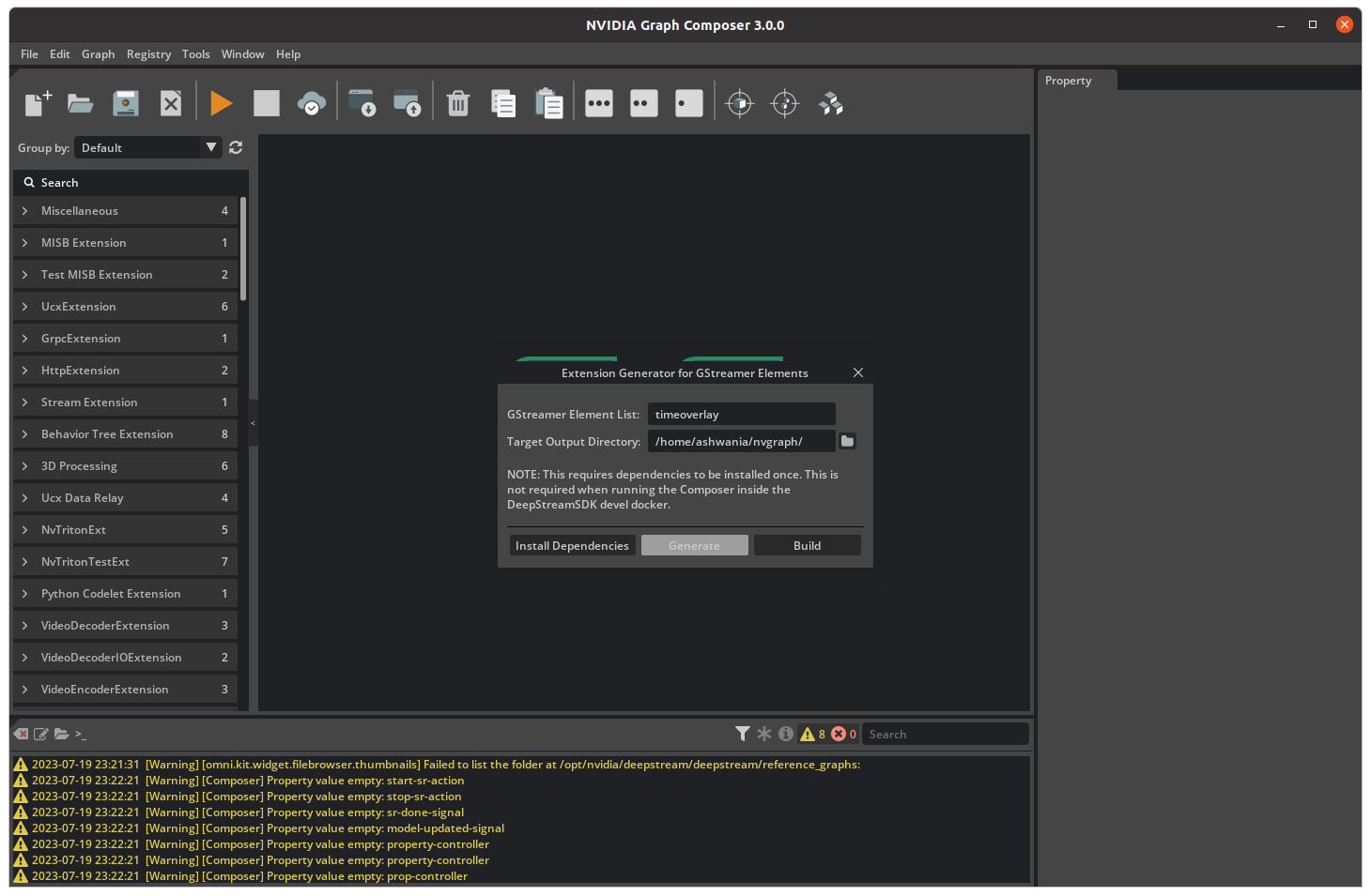 Graph Composer Extension Generator Dialog
