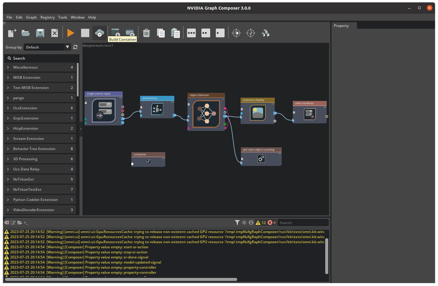 Graph Composer Container Builder Toolbar Button