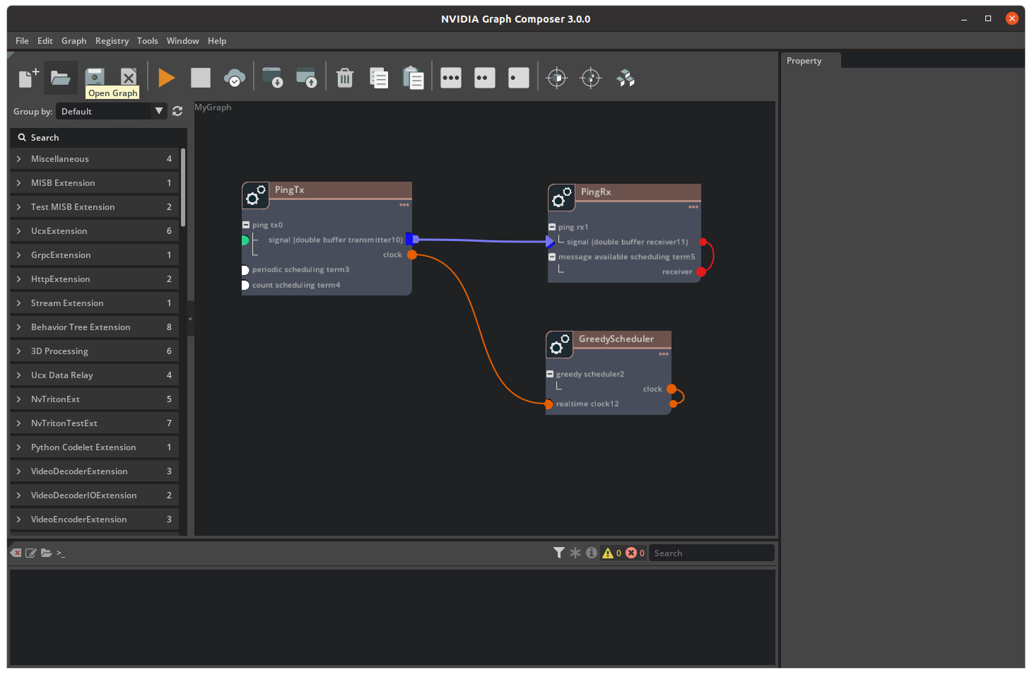Graph Composer File Menu