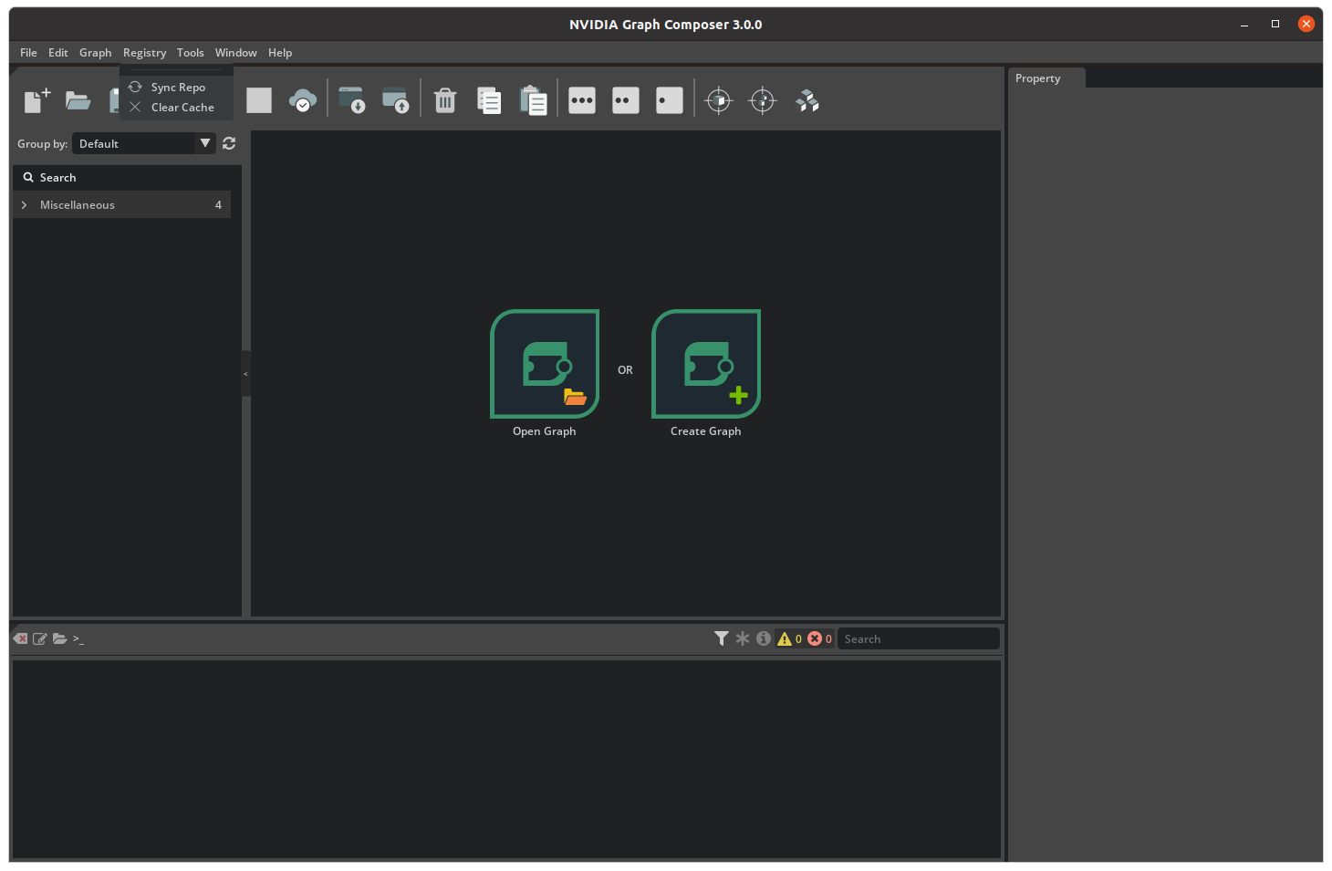 Graph Composer Registry Menu