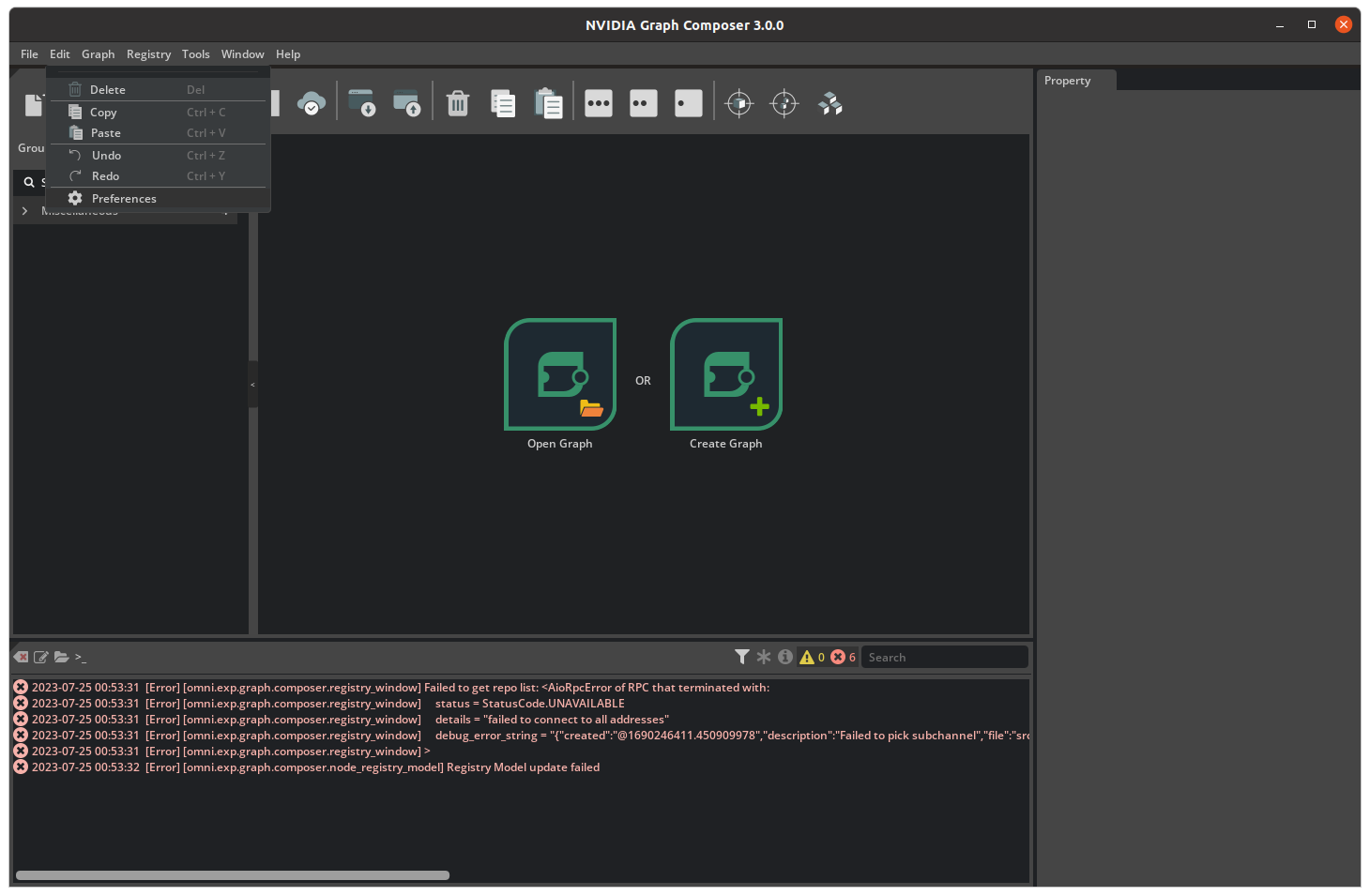 Graph Composer preferences