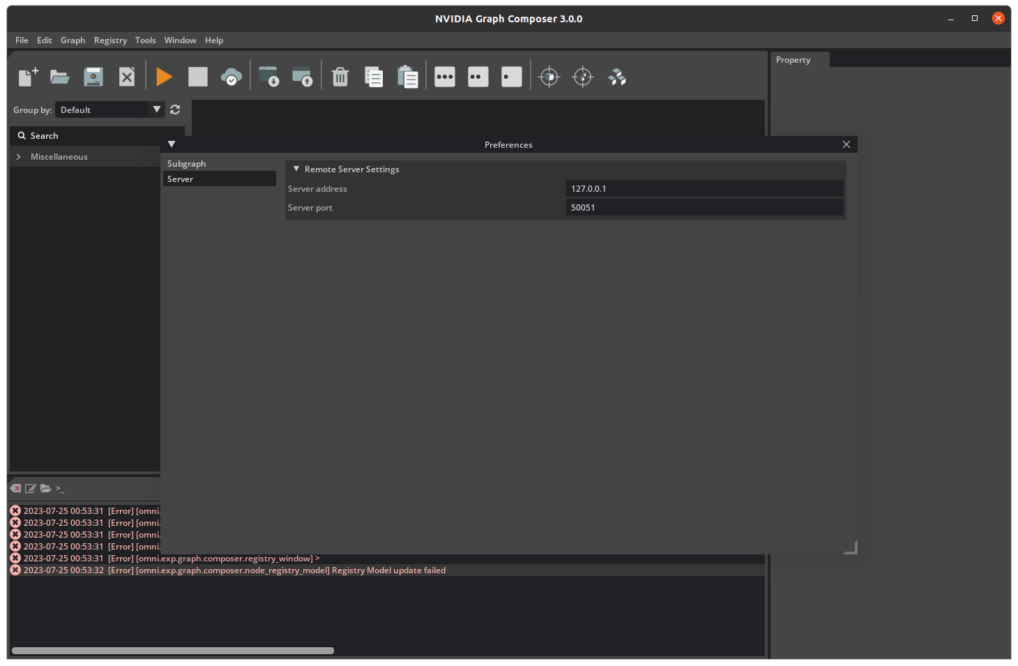 Graph Composer Preferences