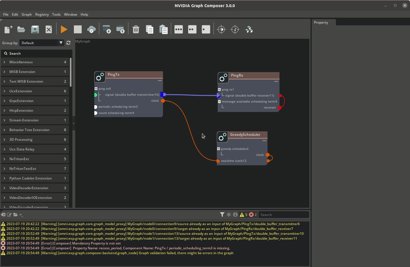 Setting properties