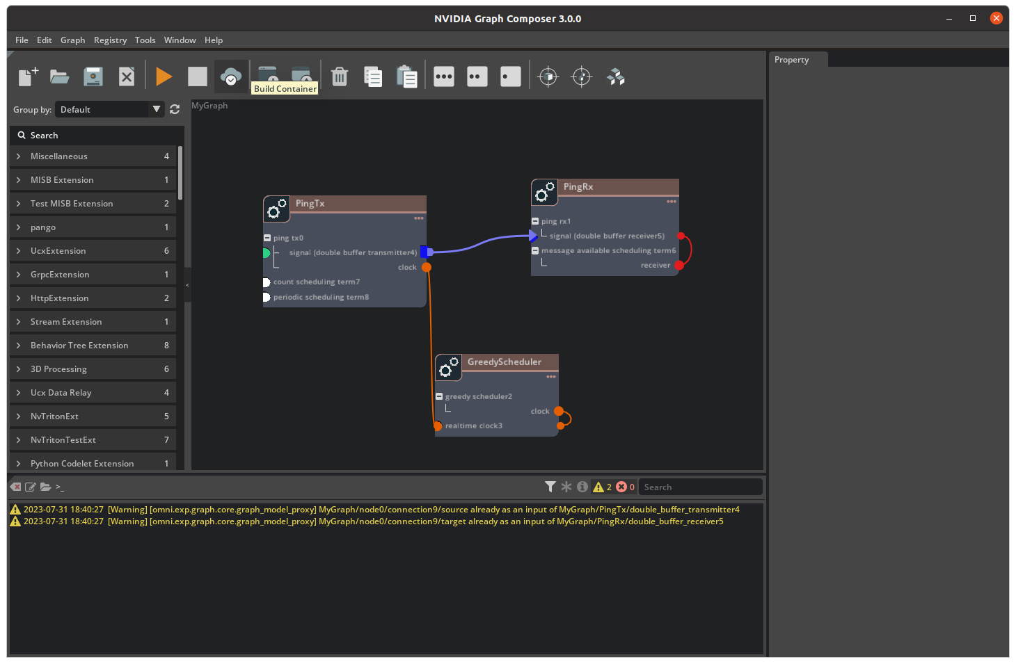 Graph Composer Container Builder Toolbar Button