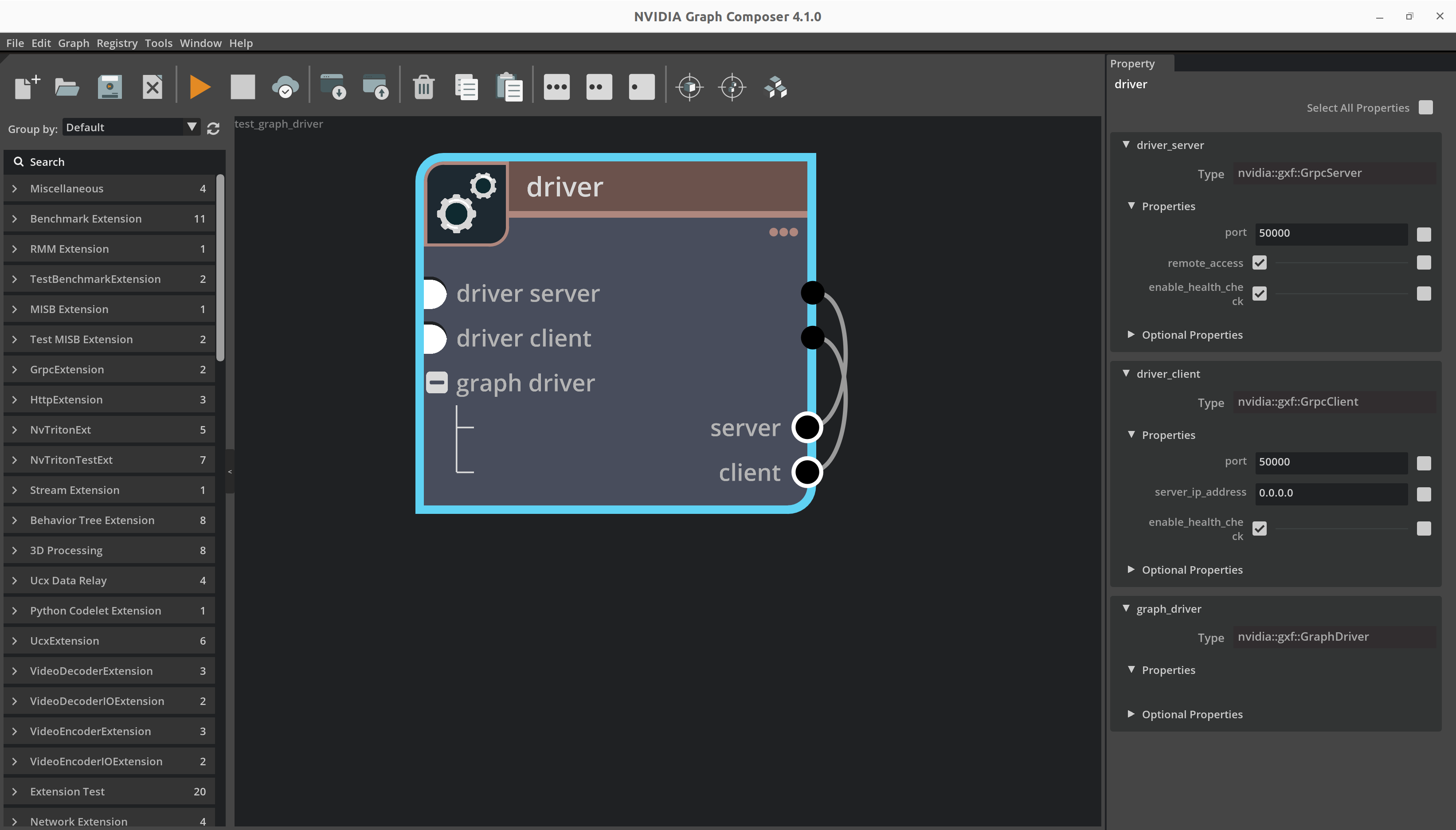 Entity containing GraphDriver and its dependency