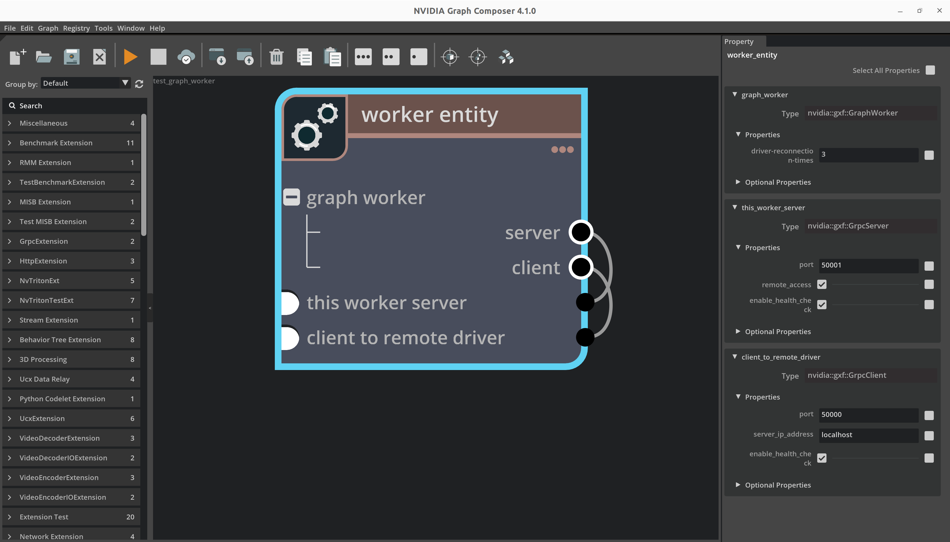 Entity containing GraphWorker and its dependency